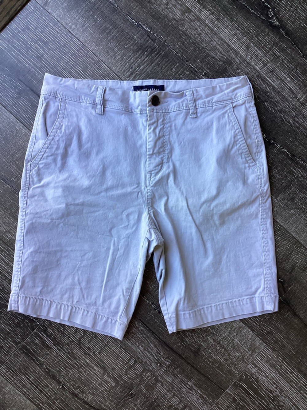 Aeropostale Men’s Stretch Chino Shorts - Light Grey - Size 31